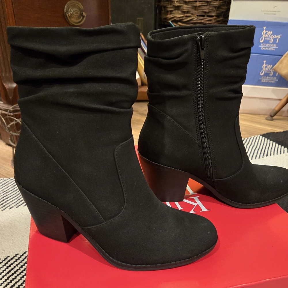 Kim Rogers Huntley Slouch Black Women's Ankle Boots, 6M